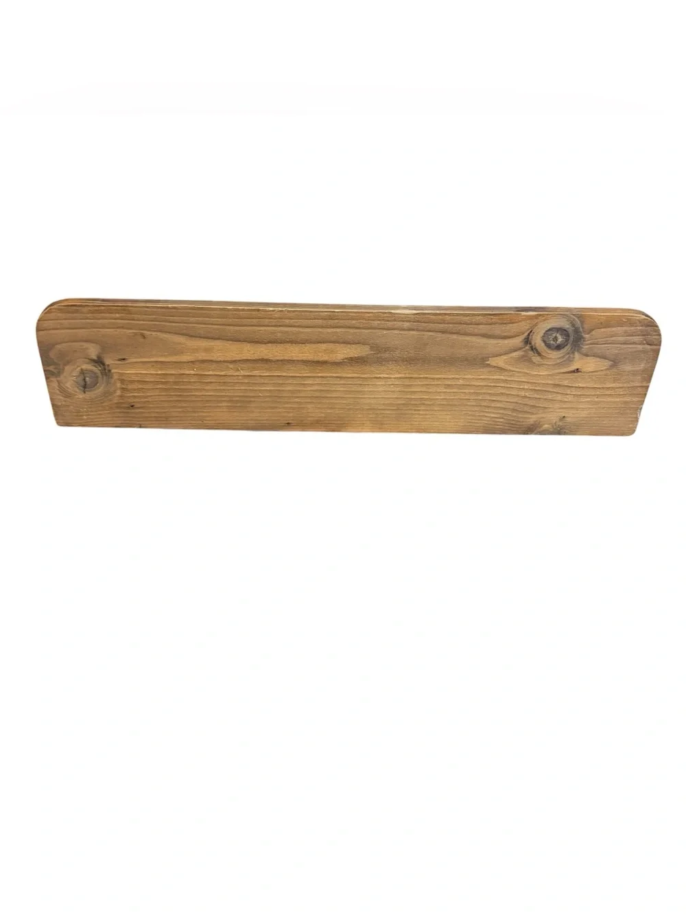 Vintage Rustic Wooden Wall Shelf With A Prominent Heart-Shape Cutout 4 Peg Hooks